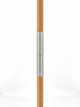 Wooden centre pole of the House of Dune Salted Sage cabana with its silver joining sleeve, where the two pole sections connect.